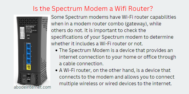 Is the Spectrum Modem a Wifi Router?